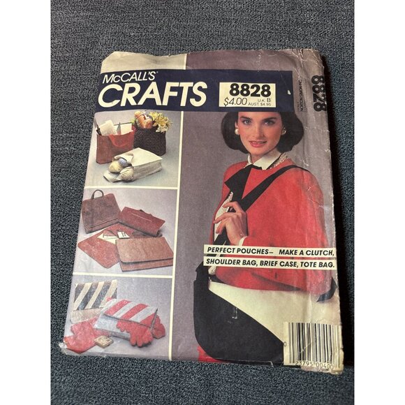 McCalls Crafts Sewing Pattern 8828 For Clutch Shoulder Bag Briefcase & Tote Bag - Picture 4 of 4